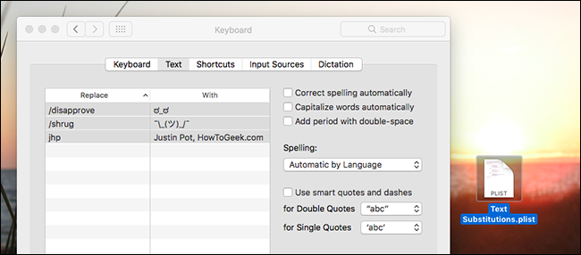 Mac Text Substitution App